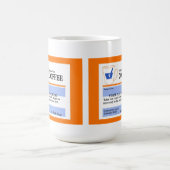 おもしろいでカスタムな規定のコーヒー・マグ コーヒーマグカップ (中央)