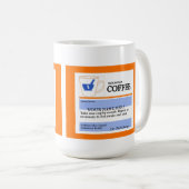 おもしろいでカスタムな規定のコーヒー・マグ コーヒーマグカップ (正面右)