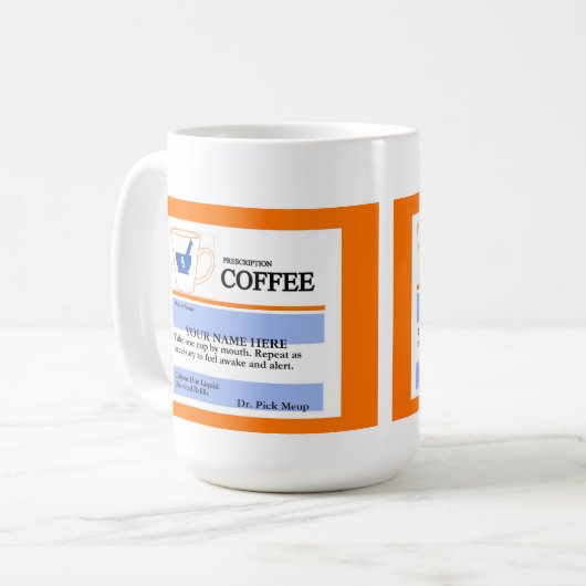 おもしろいでカスタムな規定のコーヒー・マグ コーヒーマグカップ (正面左)