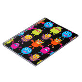 おもしろいでカラフルなモンスターのパーティーの創造物のキャラクター ノートブック (左側)