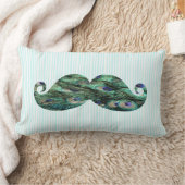 おもしろいでカラフルな孔雀は髭に羽をつけます ランバークッション (ブランケット)