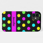 おもしろいでカラフルな水玉模様の名前 Case-Mate iPhoneケース (裏面(横))