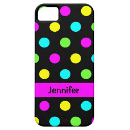 おもしろいでカラフルな水玉模様の名前 iPhone 11 ケース