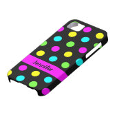 おもしろいでカラフルな水玉模様の名前 Case-Mate iPhoneケース (下部)