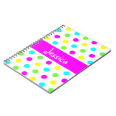 おもしろいでカラフルな水玉模様-ガーリーな一流のノート ノートブック (左側)