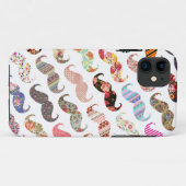 おもしろいでガーリーでカラフルなパターン口ひげ Case-Mate iPhoneケース (裏面(横))