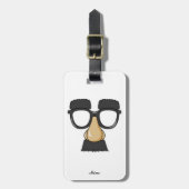 おもしろいでクラシックな喜劇のユーモアの髭ガラスの冗談 ラゲッジタグ (正面縦)