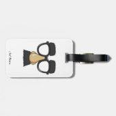 おもしろいでクラシックな喜劇のユーモアの髭ガラスの冗談 ラゲッジタグ (裏面横)