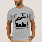 おもしろいでクールなスーパーヒーローのTシャツ Tシャツ (正面)