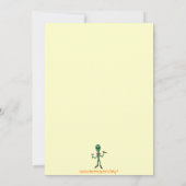 おもしろいでクールな外国のハローウィンパーティの招待カード 招待状 (裏面)