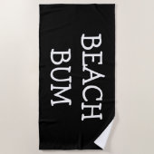 おもしろいでシンプルな人 ビーチタオル (正面)