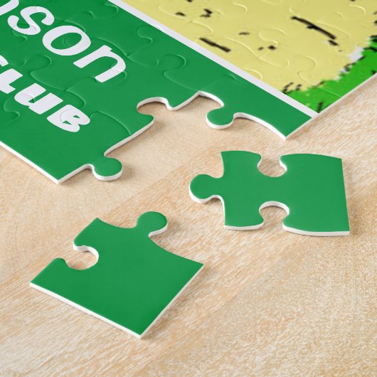 おもしろいでバンカーに突き刺さったゴルファーのゴルフプレーヤーへの贈り物 ジグソーパズル (側面)