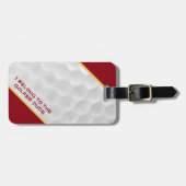 おもしろいでパーソナライズなゴルフ・ボールの荷物のラベル ラゲッジタグ (正面横)