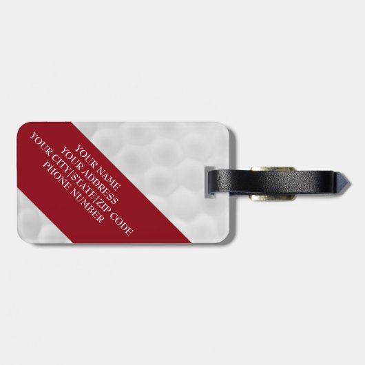 おもしろいでパーソナライズなゴルフ・ボールの荷物のラベル ラゲッジタグ (裏面横)