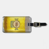 おもしろいでパーソナライズなビールガラス ラゲッジタグ (正面横)