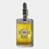 おもしろいでパーソナライズなビールガラス ラゲッジタグ (正面縦)