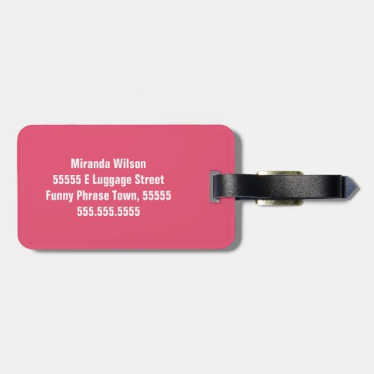 おもしろいでパーソナライズなユーモア句の計算10の荷物 ラゲッジタグ (裏面横)