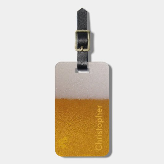 おもしろいでパーソナライズな冷えたビール ラゲッジタグ (正面縦)