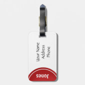 おもしろいでパーソナライズな荷物のラベル ラゲッジタグ (裏面縦)
