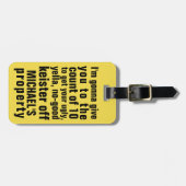 おもしろいでパーソナライズな計算10のユーモア句の荷物 ラゲッジタグ (正面横)
