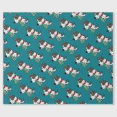 おもしろいでファンキーなピット・ブル飲むビール漫画 ラッピングペーパー (フラット)