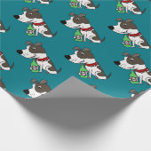 おもしろいでファンキーなピット・ブル飲むビール漫画 ラッピングペーパー (角)