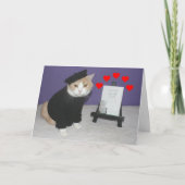おもしろいでフランスのな猫のバレンタイン シーズンカード (正面)