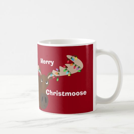 おもしろいでメリーなChristMooseの休日のマグ コーヒーマグカップ (右)