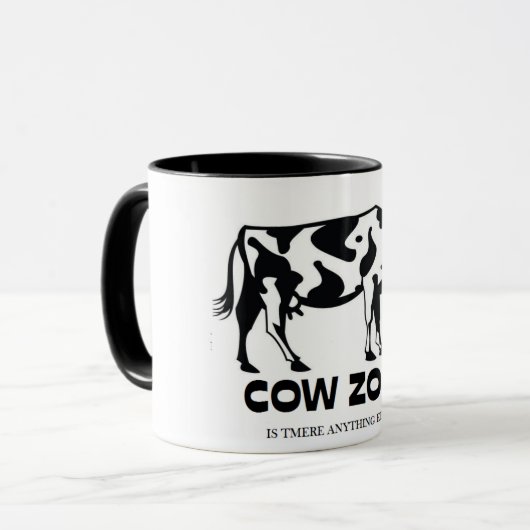 おもしろいでユニークな牛動物園はTmere何か他のものマグです マグカップ (正面左)