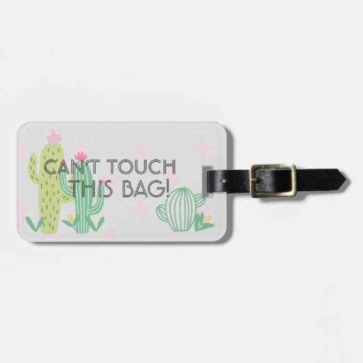 おもしろいでユーモアのあるなサボテンの荷物の手荷物ラベル ラゲッジタグ (正面横)