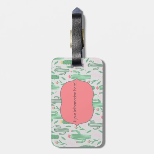 おもしろいでユーモアのあるなサボテンの荷物の手荷物ラベル ラゲッジタグ (裏面縦)