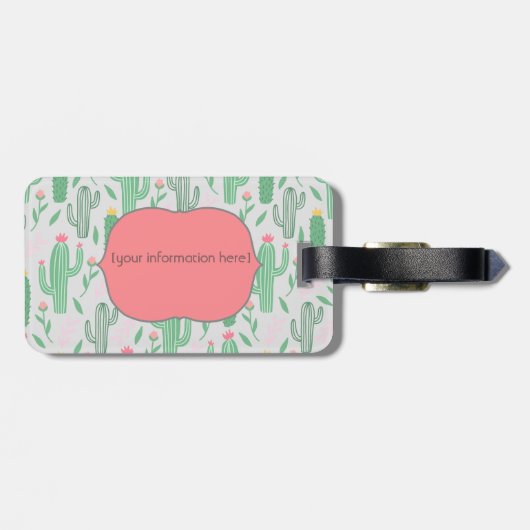 おもしろいでユーモアのあるなサボテンの荷物の手荷物ラベル ラゲッジタグ (裏面横)