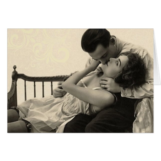 おもしろいでロマンチックなカップルカード (正面横)