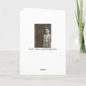 おもしろいでロマンチックなヴィンテージの顔写真カード カード (裏面)