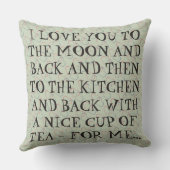 おもしろいでロマンチックな毎日の茶愛引用文の人の女性 クッション (裏面)