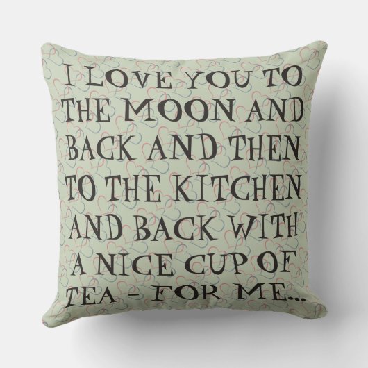 おもしろいでロマンチックな毎日の茶愛引用文の人の女性 クッション (裏面)