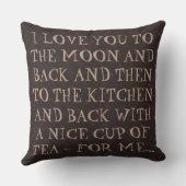 おもしろいでロマンチックな毎日の茶愛引用文の女性の女性 クッション (裏面)