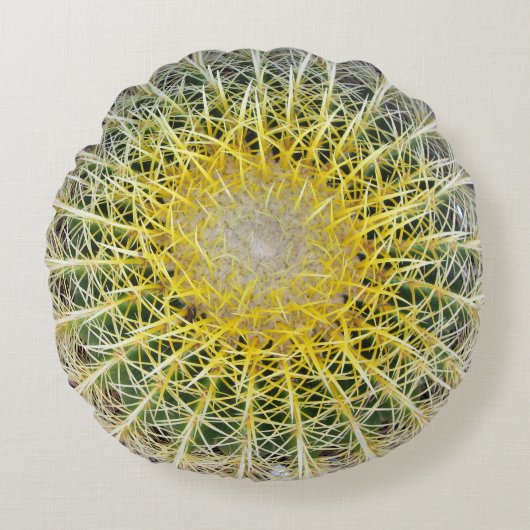 おもしろいで不快な植物の地球のサボテン ラウンドクッション (正面)