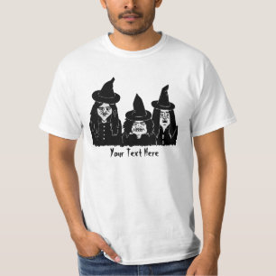 おもしろいで不気味で黒い魔法使い恐いハロウィン Tシャツ
