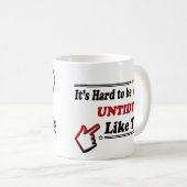 おもしろいで乱雑な人 コーヒーマグカップ (正面右)