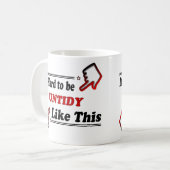 おもしろいで乱雑な人 コーヒーマグカップ (正面左)