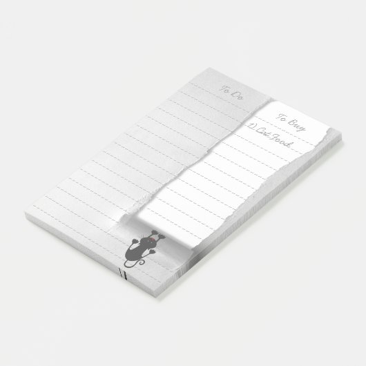 おもしろいで予測できない猫の引き裂く紙 ポストイット (アングル)