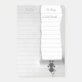 おもしろいで予測できない猫の引き裂く紙 ポストイット (正面)