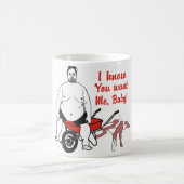 おもしろいで冷淡な脂肪質の人のマグ コーヒーマグカップ (中央)