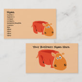 おもしろいで初期のな芸術のカバの名刺 名刺 (正面/裏面)