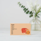 おもしろいで初期のな芸術のカバの名刺 名刺 (スタンド正面)