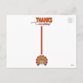 おもしろいで及びかわいいgoggly注目された感謝祭の七面鳥 シーズンポストカード (裏面)