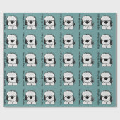 おもしろいで古い英国の牧羊犬の漫画 ラッピングペーパー (フラット)