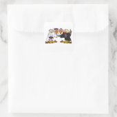 おもしろいで古いBuzzardの結婚式の漫画の芸術 スクエアシール (バッグ)