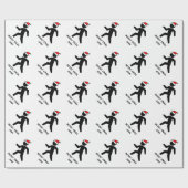 おもしろいで名前入りなクリスマスの包装紙 ラッピングペーパー (フラット)